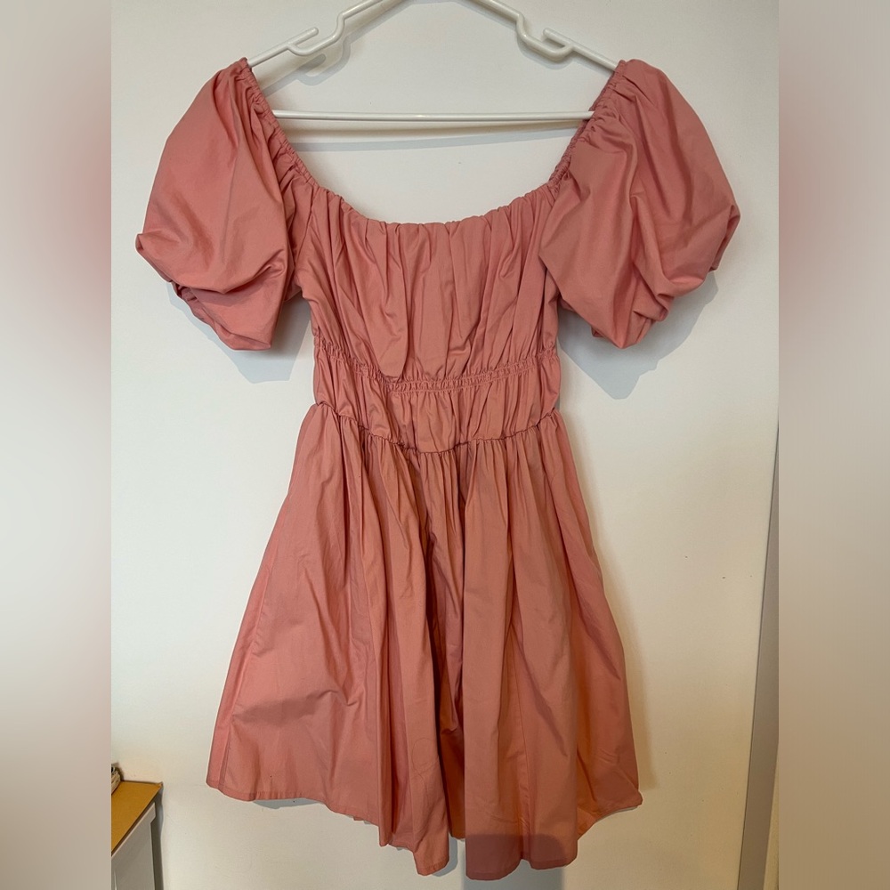 Pink Off-Shoulder Dress - Picture 3 of 5